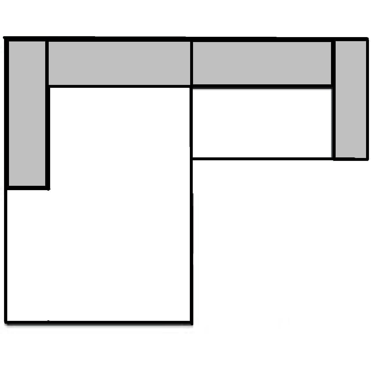 Ecke links ohne Zwischenelement