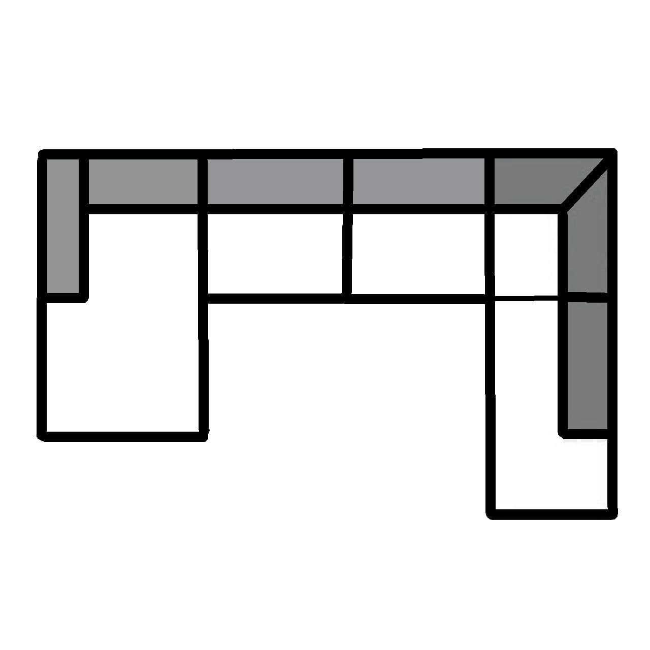 Longchair links - Umbauecke rechts